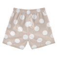 thumbnail image 2 of Light Brown Background White Dots Swim Trunks Board Shorts Beach Pants Bathing Bottoms L, 2 of 8