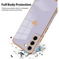 thumbnail image 3 of Compatible with Samsung Galaxy S21 Case Love Heart Plating Electroplate Luxury Elegant Case Camera Protector Soft TPU Shockproof Protective Corner Back Cover Galaxy S21 Case -Purple, 3 of 10