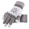 thumbnail image 4 of Skpblutn Glove Snowflake Printing , Creative And Able Mobile Phone With Screen , Thick And Adult Men'S And Women'S Knitted Warm Gloves Grey One Size, 4 of 4