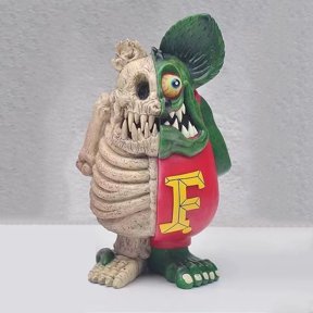 7Inch Half Skeleton Rat Monster Figurine Wacky Collectible Desktop Display Statue Multi Color Optional Loose Model for Hobby Collectors
