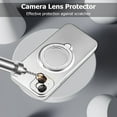 thumbnail image 5 of Magnetic for iPhone 15 Plus Case with Ring Holder Compatible with Magsafe Cover Camera Lens Protector Shockproof Soft TPU 360° Rotatable Kickstand Phone Case for iPhone 15 Plus Silver, 5 of 13