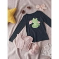thumbnail image 3 of Cute Frog On A Water Lily Leaf Long Sleeve Toddler -Image by Shutterstock,  2 Toddler, 3 of 4