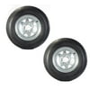 eCustomrim 2-Pack Trailer Tires Rims ST185/80D13 185/80D-13 Load C 5 Lug Galvanized Wheel