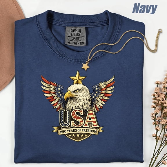 Retro USA 250 Shirt, Independence Day Shirt, USA 250th Anniversary Flag Tee, 4th of July Patriotic T-Shirt Gift