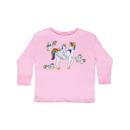 

Inktastic Cute Unicorn Family Gift Toddler Boy or Toddler Girl Long Sleeve T-Shirt