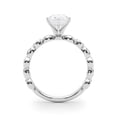 thumbnail image 2 of Sprico Jewel 14K White Gold Plated Pear Cut Solitaire Engagement Ring - 1.9 Ct with Accent Moissanite - Classic Women's Wedding Ring - Moissanite for Special Occasions - Silver Band, 2 of 3