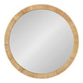 thumbnail image 3 of Kate and Laurel Rahfy Boho Round Rattan Mirror, 28 Inch Diameter, Natural Wood, Decorative Round Wood Mirror with Authentic Rattan Frame for Boho Wall Decor, 3 of 8