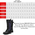 thumbnail image 3 of Milwaukee Leather MBL9357 Women's Black 14” Tall Motorcycle Boots Lace-Up High-Rise Purple Embroidered Leather Shoe 8, 3 of 10