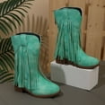 thumbnail image 5 of Girls Cowboy Boots with Tassel Fringe Cowgirl Boots Fashion Kids Western Boots for Toddler Little Big Kid, 5 of 9