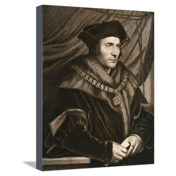 Sir Thomas More, 1527 Stretched Canvas Print Wall Art By Hans Holbein
