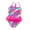 Pink, variant on Kiijoy Big Girls Ruffle One-Piece Swimsuit Scales UPF50+ Swimwear Bathing Suit