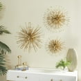 thumbnail image 3 of DecMode Gold Metal 3D Looped Starburst Wall Decor with Ball Accents (3 Count), 3 of 12