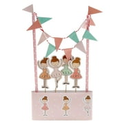 Angle View: Paper Cupcake Toppers Party Favors Decor Cake Bunting Banner Ballerina Girl