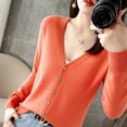 thumbnail image 6 of New V-Neck Temperament Small Fragrant Wind Women Loose Sweater Sweater All Sweater Coat Special Offer Cardigan ZHI D035, 6 of 7