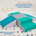 thumbnail image 5 of ECR4Kids SoftZone Junior Mix n' Match Ramp 360 Degree Climber, Beginner Playset, Turquoise, 2-Pack, 5 of 9