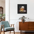 thumbnail image 3 of Framed Canvas Wall Art for Living Room Whisky Glass Cups Wall Decor, Iced Wine Aesthetic Paintings for Bedroom Office Kitchen Bathroom, Ready to Hang Artwork Wall Pictures 8x8 Inch, 3 of 9