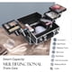 thumbnail image 2 of FRENESSA Estuche de Maquillaje Estuche de Cosméticos Portátil Grande de 12 Pulgadas - Bandejas de 6 Niveles Caja Organizadora de Almacenamiento de Maquillaje Profesional Portador de Maquillaje con Lla, 2 of 5