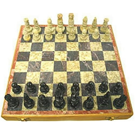 Carved Soapstone 10-in. Chess Set Carved Soapstone 10-in. Chess