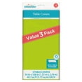 thumbnail image 5 of Rectangular 54" x 108" Neon Green Plastic Table Covers, 3 Count, by Way To Celebrate, 5 of 5