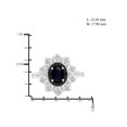 thumbnail image 4 of 3 1/2 Carat T.G.W. Sapphire And Black & White Diamond Accent Sterling Silver 3-Piece Jewelry set, 4 of 7