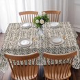 thumbnail image 3 of Beige Black Striped Table Cloth Waterproof Tablecloths, Abstract Modern Art Irregular Stripe Tablecloth Dining Table Cover for Kitchen Party Tabletop Outdoor, Rectangle Tablecloth 60x84 Inch, 3 of 9