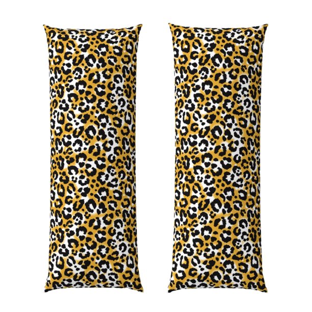 Balery Leopard Funda Protectora para Almohada Corporal de Algodón Hipoalergénico con Cierre(55 x 21 pulgadas), Almohadas No Incluidas