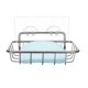 thumbnail image 2 of Punch-Free Wall-Mounted Soap Box – Bathroom Soap Drain Rack with Hook for Wash Basin Storage (Silver), 2 of 5