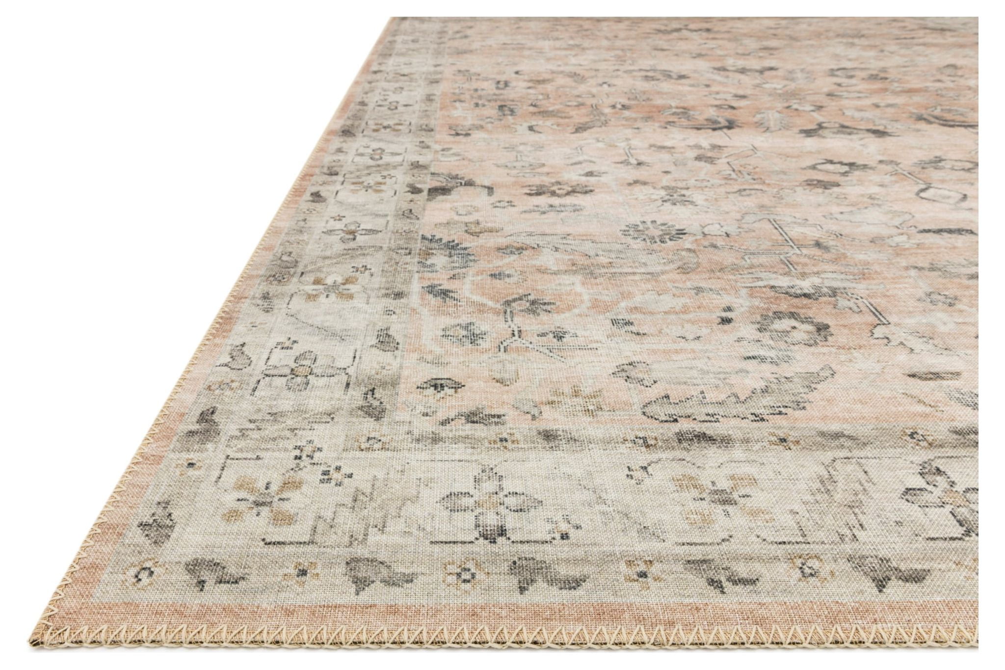Loloi II Hathaway Printed Oriental Area Rug, Blush / Multi, 2'-6" x 7'-6"