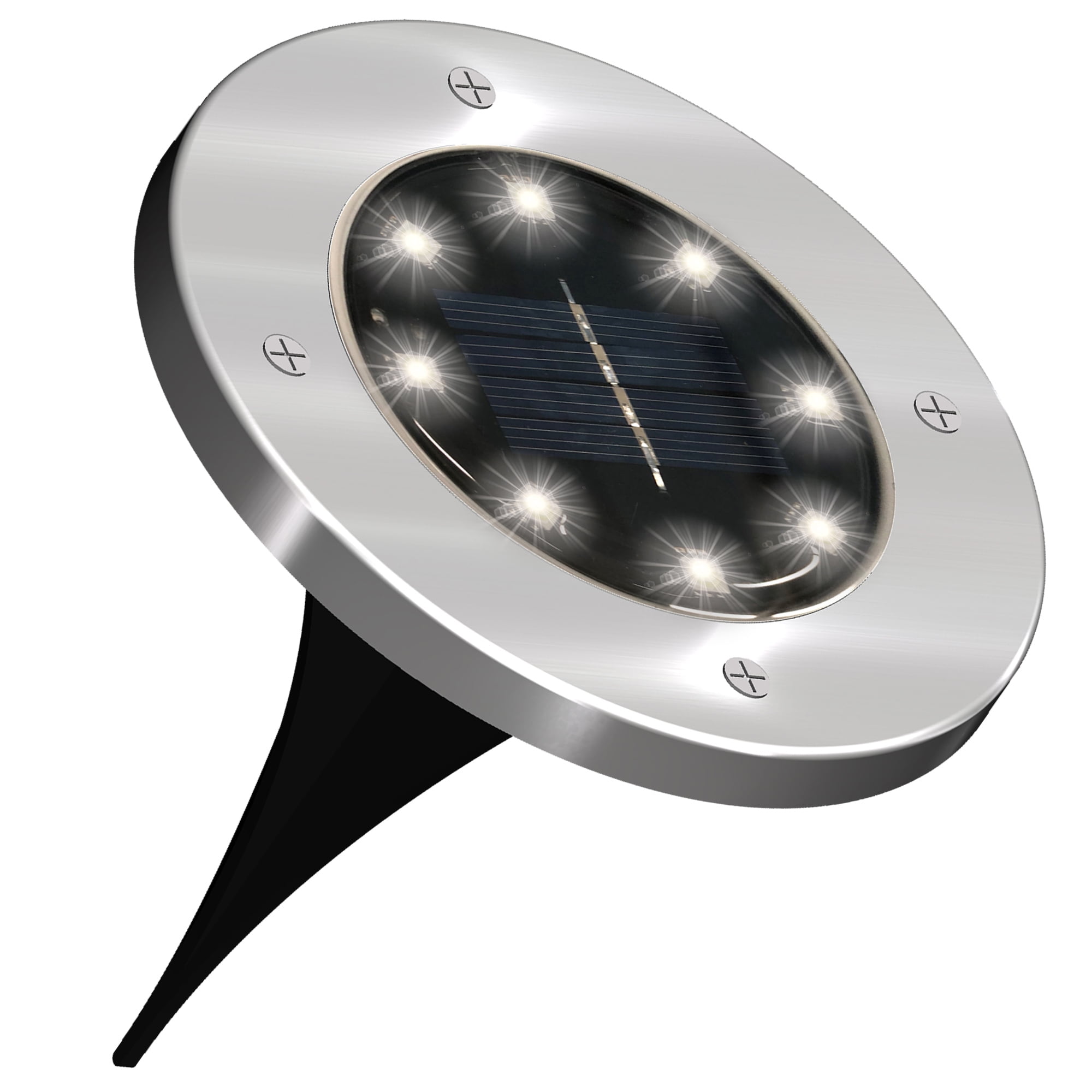 Sunco Lighting Solar Path Lights, DusktoDawn, 4000K Cool White, Cross