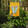 thumbnail image 2 of Carolines Treasures BB8182GF Flip Flops Yellow Polkadot Flag Garden Size  Small multicolor, 2 of 3