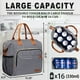 thumbnail image 2 of TuErCao Bolsa de almuerzo para mujer, lonchera grande con aislamiento para el trabajo, bolsa térmica portátil a prueba de fugas para adultos, bolsa de almuerzo reutilizable para picnic, rayas, 2 of 5
