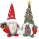 thumbnail image 1 of 2pcs Christmas Gnomes Plush Decorations, Handmade Swedish Tomte Xmas Gnomes Plush Ornaments, 1 of 5