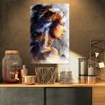 thumbnail image 1 of Design Art - Femme avec Aigles Cheval Blanc, 1 of 1
