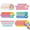thumbnail image 1 of Lindbes 48Pcs Calm Stickers Set 6 Styles Tactile Rough Textured Stickers Reusable Sensory Stickers with Strong Adhesive Backing for Kids Adults School Classroom, 1 of 9