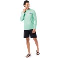 thumbnail image 3 of Fish N Vibe Men's Long Sleeve Performance Fishing Graphic Tee, Green Cationic Jumping Bass Splash, S, 3 of 8