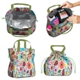thumbnail image 2 of Pioneer Flower Floral Print Pattern Drawstring Lunch Bag Women - Drawstring Lunch Bag Insulated for Work Office - Stain-Resistant Large Lunchbags for Women with Multi-Pockets, 2 of 6