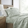 thumbnail image 2 of Ultra Soft and Breathable - Bed Sheets Set - Patterned Distressed Willow Green Mist Twin Size Bedding by Comfort Canopy, 2 of 11