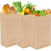 DURO 12# Dubl Life SOS Paper Bag 100 Count-Heavy Duty Paper Bags 35# Recycled Brown Kraft for Bagels, Deli & Restaurant Takeout/Delivery