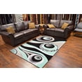 thumbnail image 3 of PREMIUM 3D Hand Carved Modern Contemporary Abstract 5X8 5x7 Rug 1504 Turquoise, 3 of 10