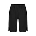 thumbnail image 4 of Coerni Kids Cotton Linen Shorts Teen Girls Baggy Sweatpants Trousers Knee Length Beach Drawstring 𝐂apri Comfy Cropped 𝐓racksuit, 4 of 4