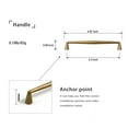 thumbnail image 4 of Goo-Ki Vintage Retro Antique Brass Zinc Alloy Cabinet Handles - 6.3''( 160mm ) Hole Center Affordable Luxury Cabinet Pull Hardware for Bedroom, Kitchen, 6 Pack, 4 of 7