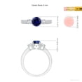 thumbnail image 6 of ANGARA Lab Grown 1 Ct Three Stone Blue Sapphire and Lab Diamond Ring for Women in 14K White Gold (Size-6mm) | September Birthstone, Anniversary, Jewelry Gift for Women | Lab-Grown Blue Sapphire Ring, 6 of 9