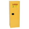 Eagle 24 Gallon Yellow Space Saver 18 Gauge Steel Safety Storage Cabinet With (1) Manual Close Doors, (3) Shelves, (2) Vents, Warning Labels And 3-Point Latch System (For Flammable Liquids)