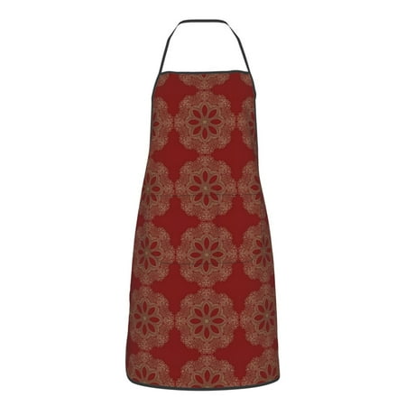 

XMXY Chef Aprons with Pockets for Women Men Moroccan Style Gold Decor Waterproof Cooking Kitchen Aprons 28.3 x 20.4 inches