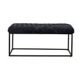 thumbnail image 2 of Loft Lyfe Gemma Velvet Bench, Black, 2 of 7