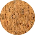 thumbnail image 1 of Ahgly Company Indoor Round Abstract Orange Modern Area Rugs, 5' Round, 1 of 4