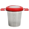thumbnail image 1 of Tea Strainer, Tea Filter Elegant With Lid For Home Red Silicone+Stainless Steel, 1 of 8