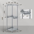 thumbnail image 2 of Carrito de ducha ELYKEN Corner de 3 niveles, metal inoxidable, plateado, 2 of 9