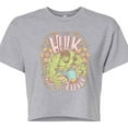 thumbnail image 3 of Marvel Hulk - Floral - Juniors Cropped Graphic T-Shirt, 3 of 5