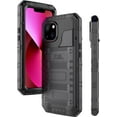thumbnail image 3 of Waterproof Case for iPhone 13 Pro 6.1 Inch, Heavy Duty Durable Metal Full Body Built-in Screen Protection Case Shockproof Dustproof Rugged Military Grade Defender for iPhone 13 Pro 2021 - Black, 3 of 18